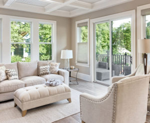 Gray Brown Hardwood Floors Sun Room Chicago